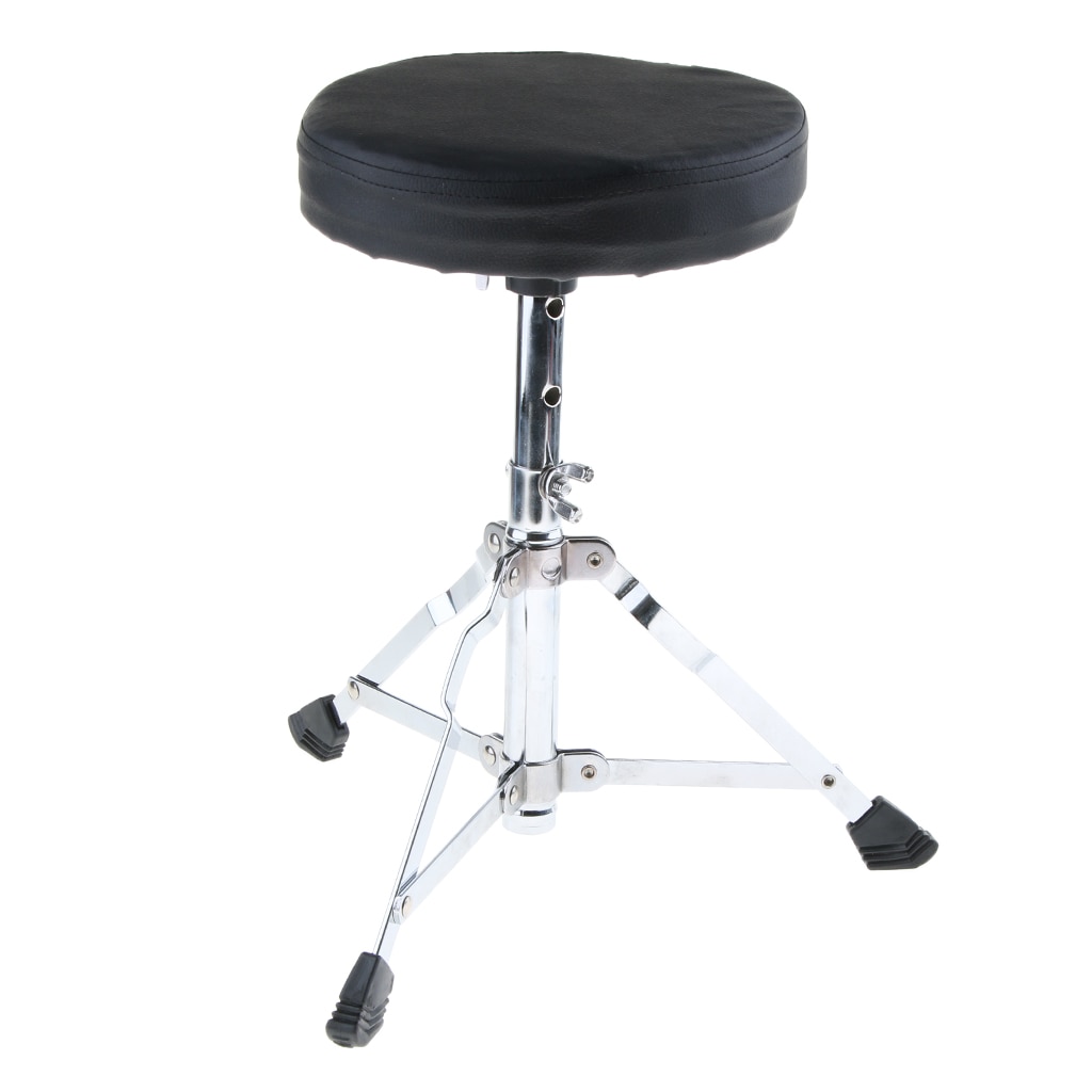 Taburete acolchado de Metal ajustable, silla con pie para tocar guitarra, Piano, tambor