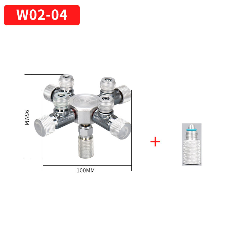 ZRDR – distributeur de CO2 multi-voies pour Aquarium en acier inoxydable, vanne à aiguille de séparation, clapet anti-retour, compteur de bulles pour régulation de solénoïde: green