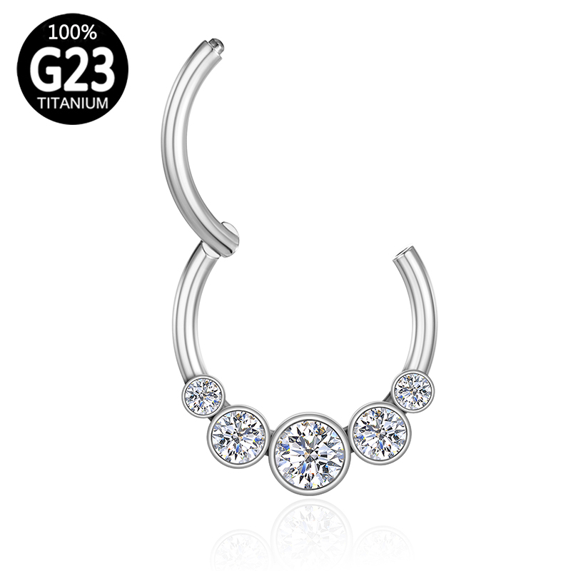 Wendel-durchbohren, nasenring,  g23 Titan-septum-clicker-Reifen, klappbare segmente, brustwarzen-knorpel-piercings, 16 tragus-lippen-körperschmuck