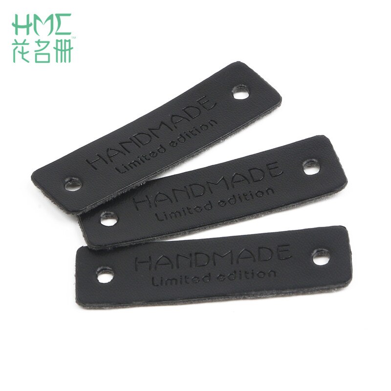 Etiquetas de cuero hechas a mano de edición limitada para bolsos, , etiquetas de cuero para ropa, zapatos, accesorios de costura, 12 Uds.