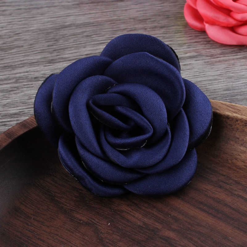 Flores de satén quemadas para el cabello, accesorios para el cabello, flores de tela Floral asadas para ramo de bodas, diademas de 10 piezas y 6CM: Gris oscuro