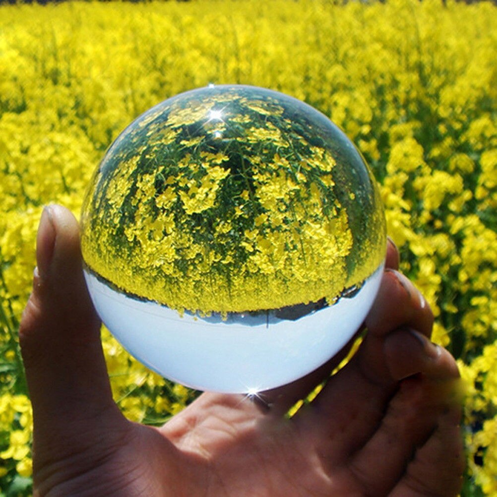 6 størrelser gennemsigtige glas krystalkugler healing sfære fotografering foto rekvisitter dekorative kugler 30mm-80mm