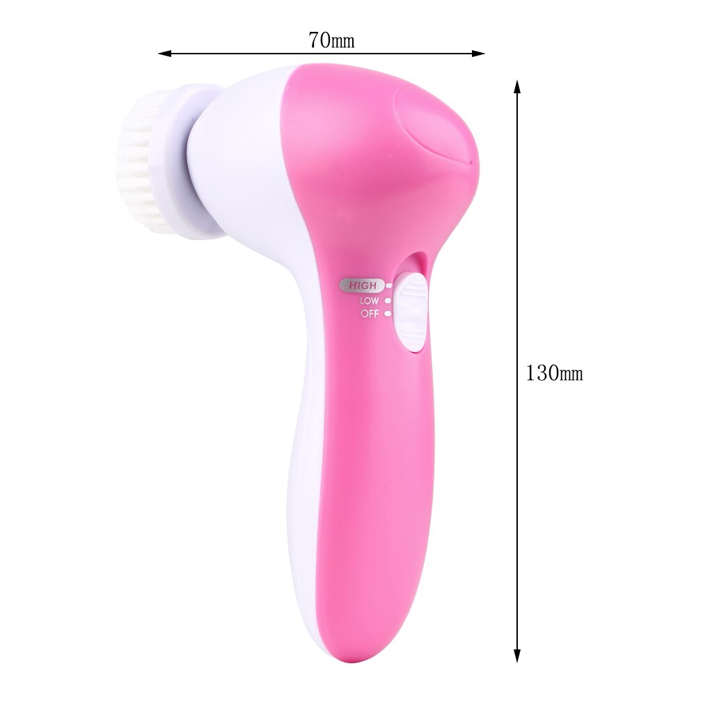 5 in 1 Elektrische Gezichtsreiniger Gezicht Wassen Reiniging Machine Skin Pore Cleaner Body Reiniging Massage Mini Beauty Massager Brush