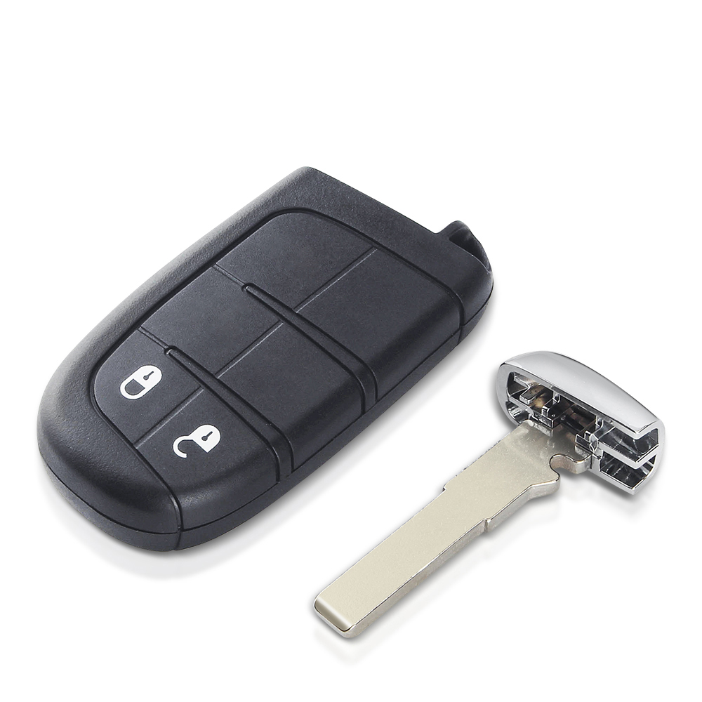 KEYYOU For Jeep Renegade Compass Cherokee Dodge Ram 1500 Journey Charger Chrysler 1500 2/3/4/5 Buttons Smart Remote Key Shell: Blue