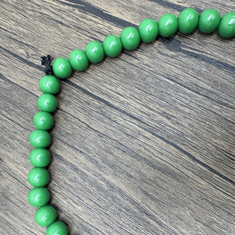 Bohemian Green Big Round Long Wood Necklace & Pendent Handmade Necklace For Women Bib Beads Party Jewelry