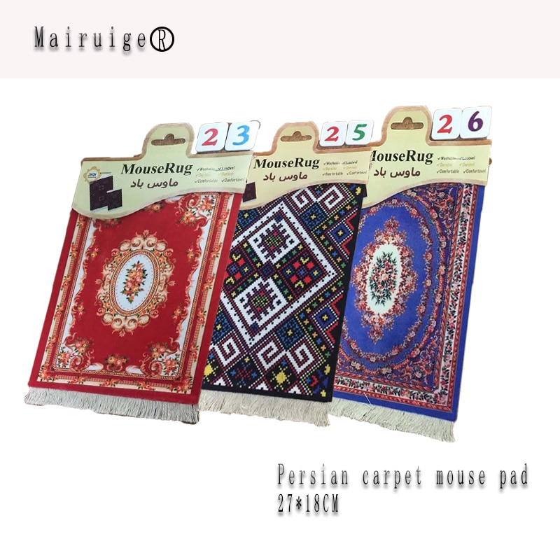 Mairuige style woven carpet mouse pad rubber decoration for tablet laptop player 280 x 180mm