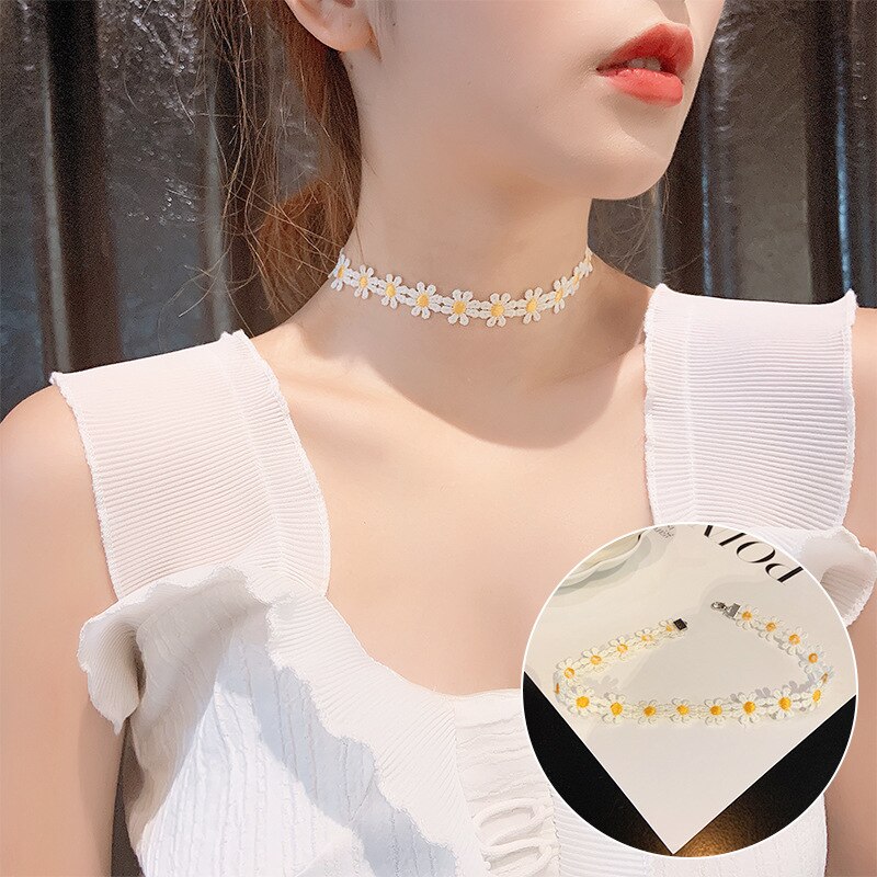 Koreaanse kraagjes groot kolye gothic vintage boho bloemenhalsband ketting sleutelbeenketting voor vrouwen met gouden verstelbare maat