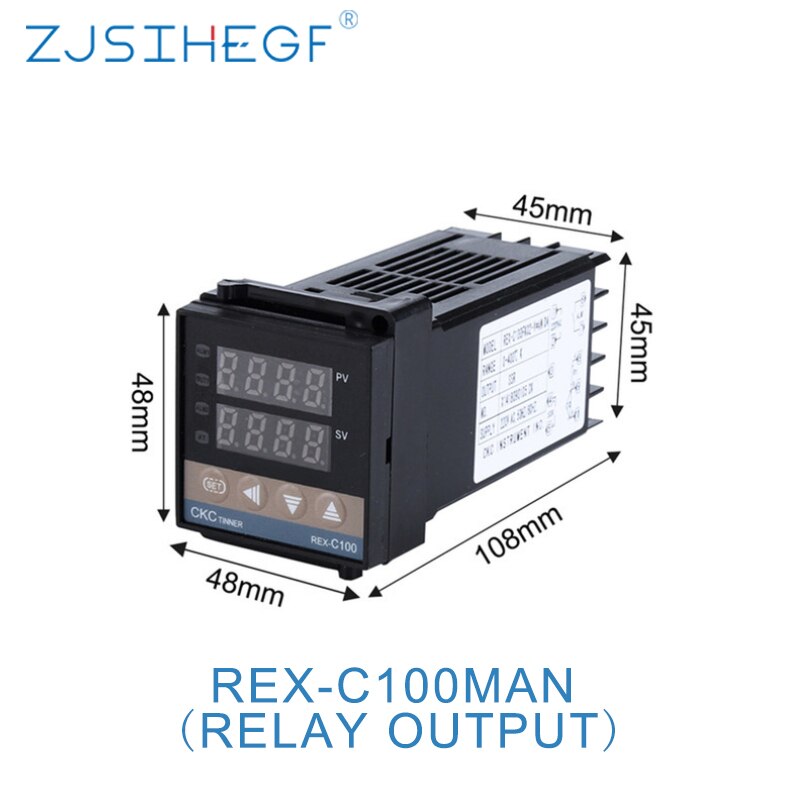 PID REX-C100-C400-C700-C900 Digital Intelligent Industrial Temperature Controller 220V RELAY Thermostat SSR Output: REX-C100MAN