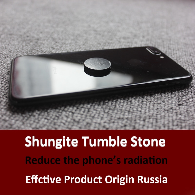 Shungite tumble sten oprindelse rusland strålingsbeskyttelse held og lykke telefon klistermærke anti-stråling