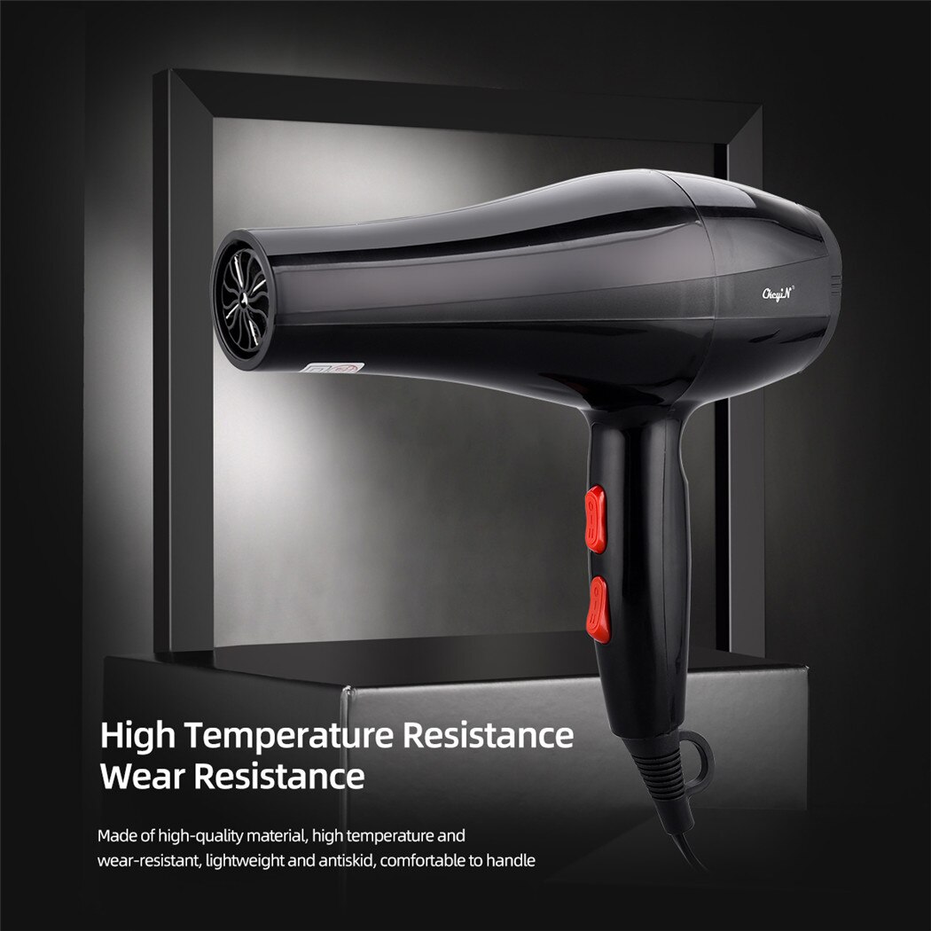 CkeyiN-secador de pelo , 750W, 220V, boquillas concentradoras para Barbero, viento y frío, herramienta de peluquería para salón