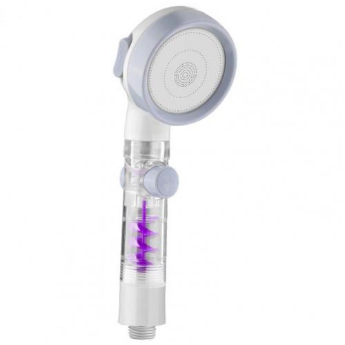 3 Mode Turbo Shower Head Adjustable Jetting Rainfall Pressurized Shower Head High Pressure Water Saving Showerhead for Bathroom: Grey