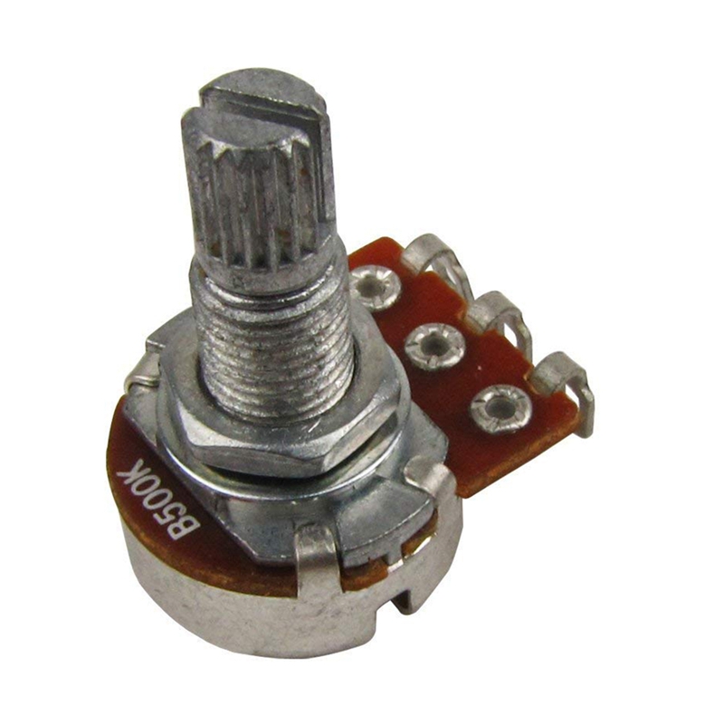 10X Guitar Small Size Pots B500K Potentiometers &amp; 1Pcs Electric Guitar String Pillow For Fender Musical Bone Nut Saddle