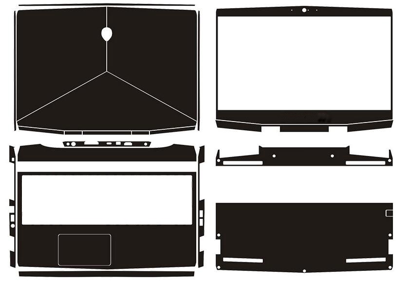 Laptop Sticker Skin Decal Carbon fiber Cover Portector for Red Alienware 15 M15 15.6" release