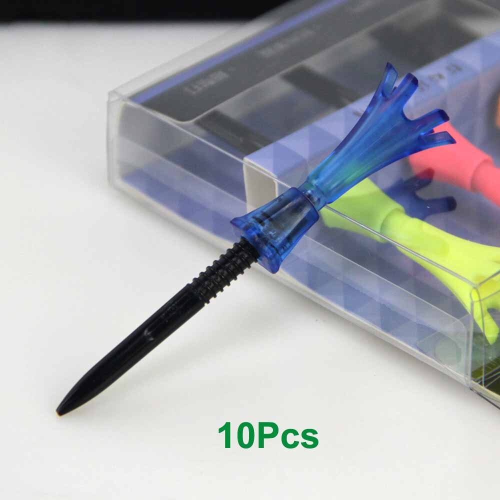 10Set Verstelbare 80Mm Training Golf Tee Bal Houder Self Staande Praktijk Anti-Vliegende Accessoires Bal Studs Tees: Blauw