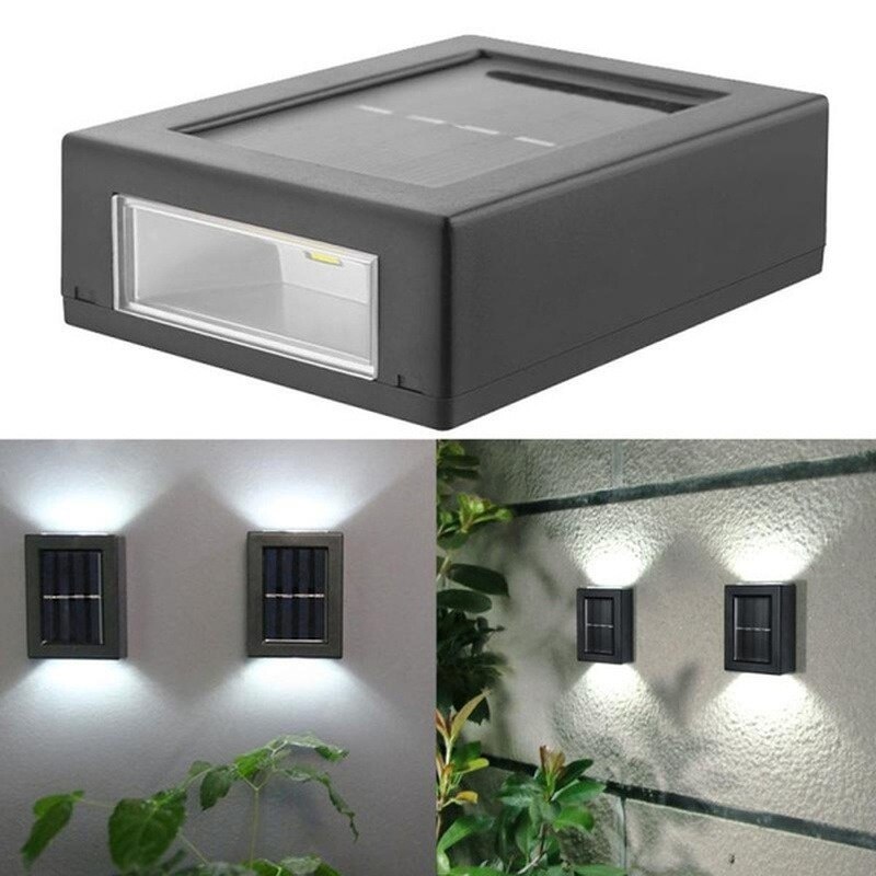 Udendørs solcellelampe led solcellelys væggadelys lampe solcelledrevet sollys  ip65 vandtæt solcellelampe have dekorativ