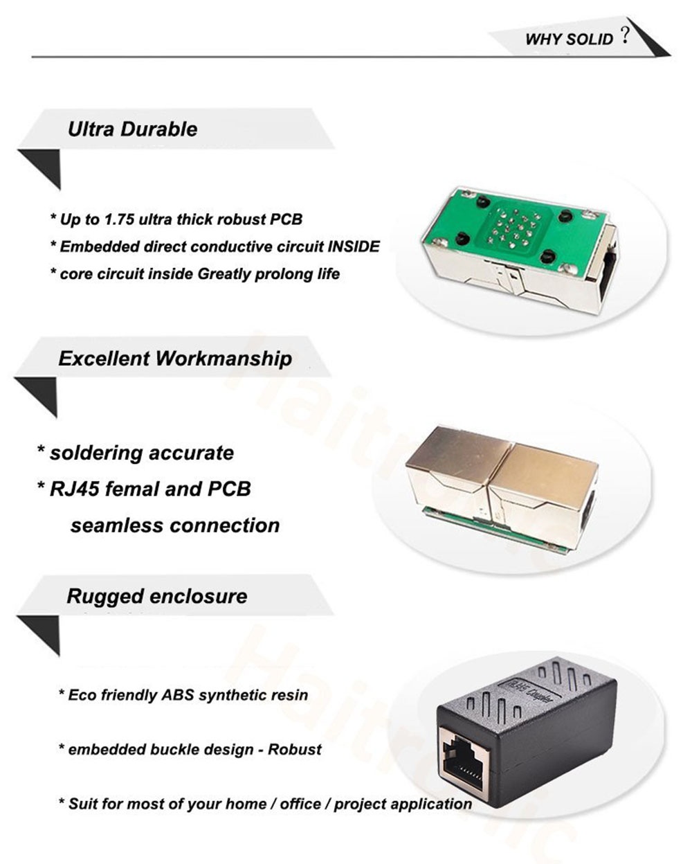 Rj45 kobler ethernet kabel kobling lan kontakt inline cat 7/ cat 6/ cat 5e ethernet kabel extender adapter hun til hunn