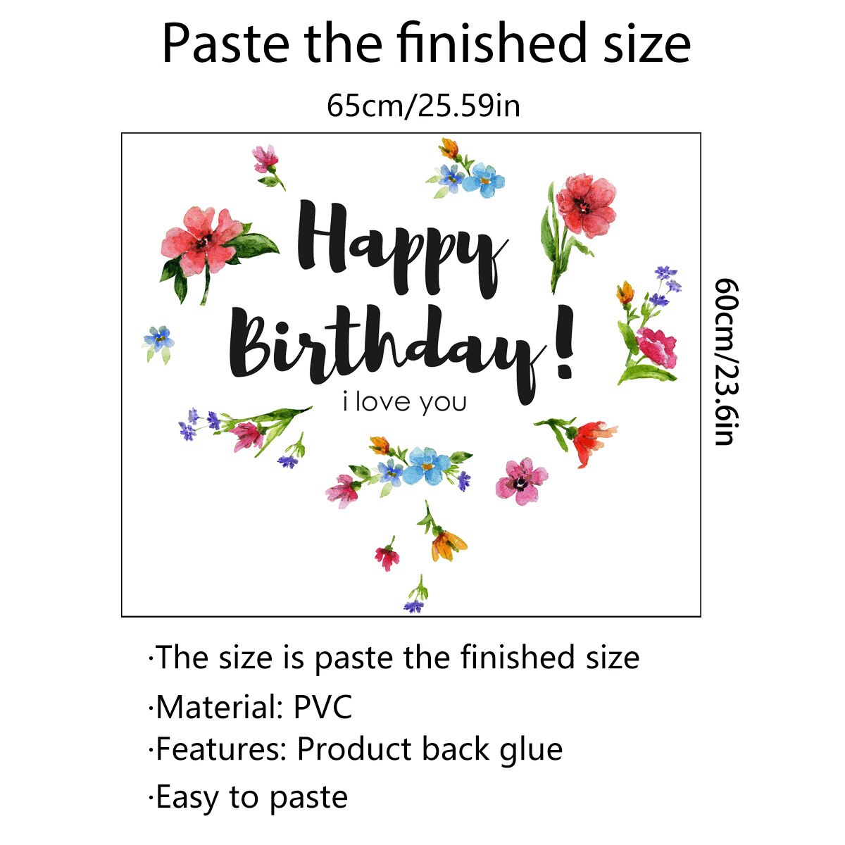 Happy Birthday Wall To Celebrate Birthday Sticker Living Room Bedroom Wall Home Decoration Wallon for Kid Kindergarten Classroom