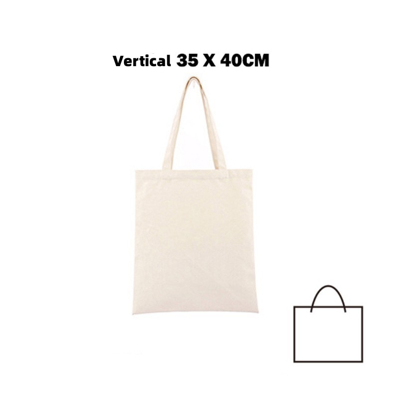 Große Kapazität Segeltuch Schulterhandtasche Falten umweltfreundliche Baumwoll-Tragetaschen Wiederverwendbare DIY-Umhängetasche Einkaufstasche Beige Weiß