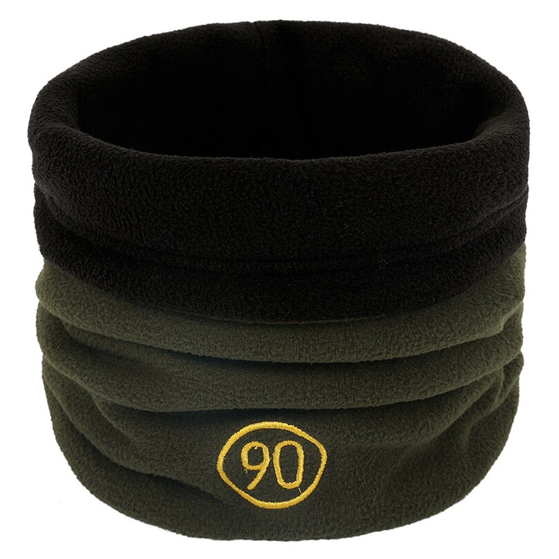Winter Scarf Warm Cashmere Knit Warmer Neck Scarves Soft Ring Scarf Women Men Beanie Hat Double-sided Wear Snood Cap foulard A4: Army Green