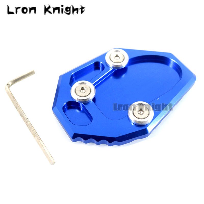 Voor YAMAHA YZF MT-07 MT07 FZ07 XJ6 XJ6N FZ6 FZ6R Motorfiets CNC Kickstand Voet Side Stand Extension Pad Ondersteuning Plaat vergroten: Blue