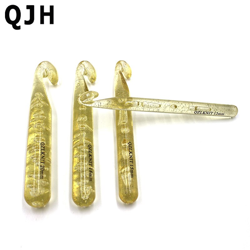 12mm 15mm 18mm 20mm crochet hooks crochet Plastic Knitting Needles Pins for Thick Yarn DIY Crafts Sewing Knitting weaving Tools: 12 15 18 20mm 4pcs