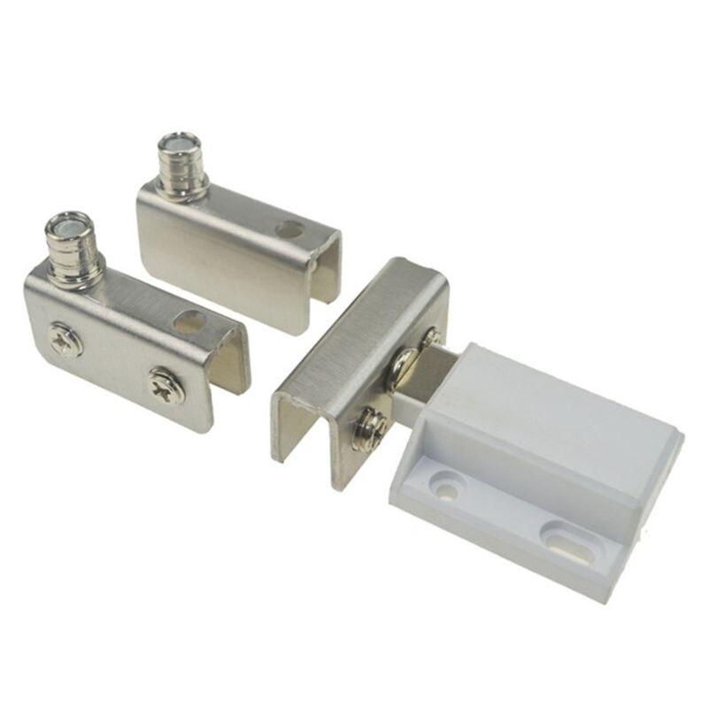 1Set Stainless Steel Single/Double Glass Door Hinge Free Opening Up and Down Shaft Hinges Cabinet Door Furniture Hardware: A Single door