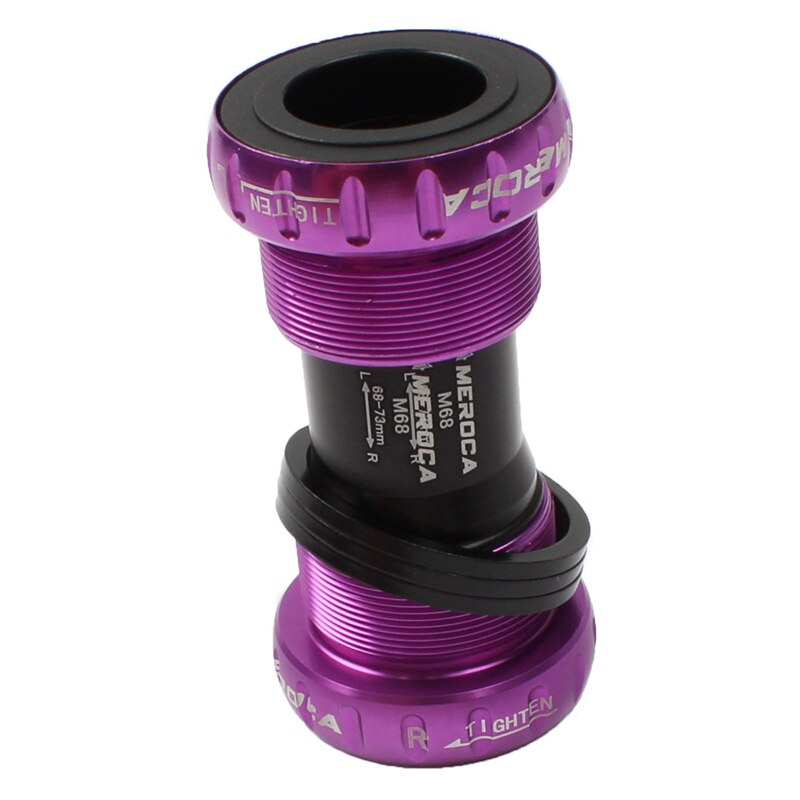 Mountain Bike Colorful Bottom Bracket Axle Integrated Hollow BB Bicycle Threaded Screw-in Center Axle BSA