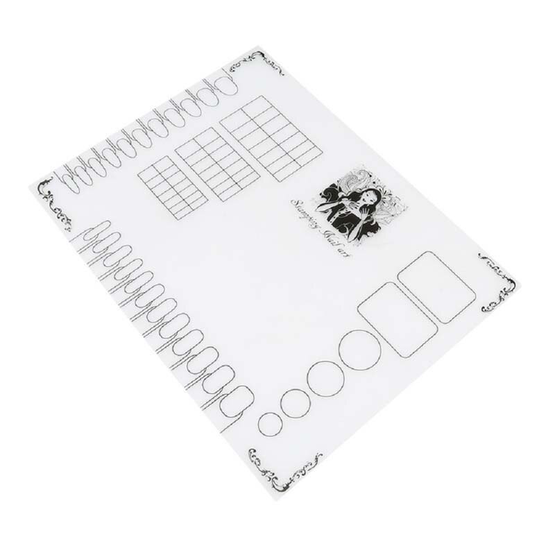 Opvouwbare mini siliconen nagelmat stempelmat nagel oefentool draagbare sjabloonmat opvouwbare nagelkunsttool