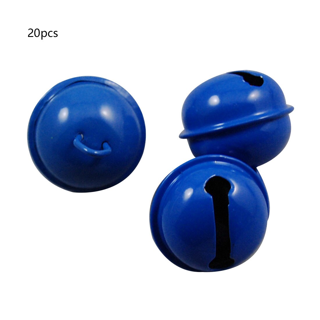 Décorations clochette Jingle en métal en fer | 22mm, 20 pièces colorées, décoration de noël, pendentifs pour animaux de compagnie, accessoires artisanaux faits à la main pour bricolage: Bleu profond