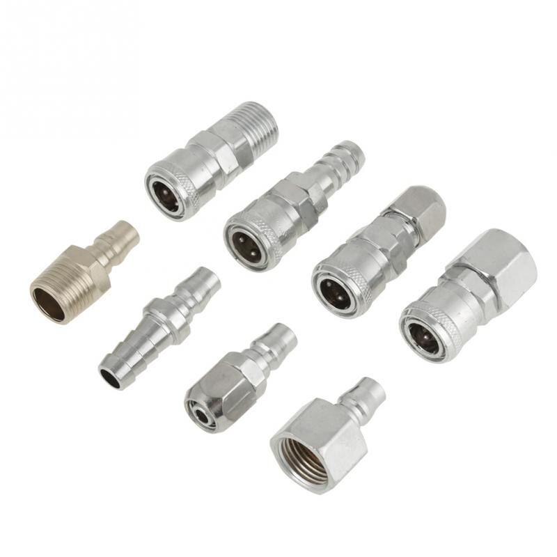 BSP 12 Pneumatic Air Compressor Hose Quick Coupler Plug Socket Connector 8PCS/Set