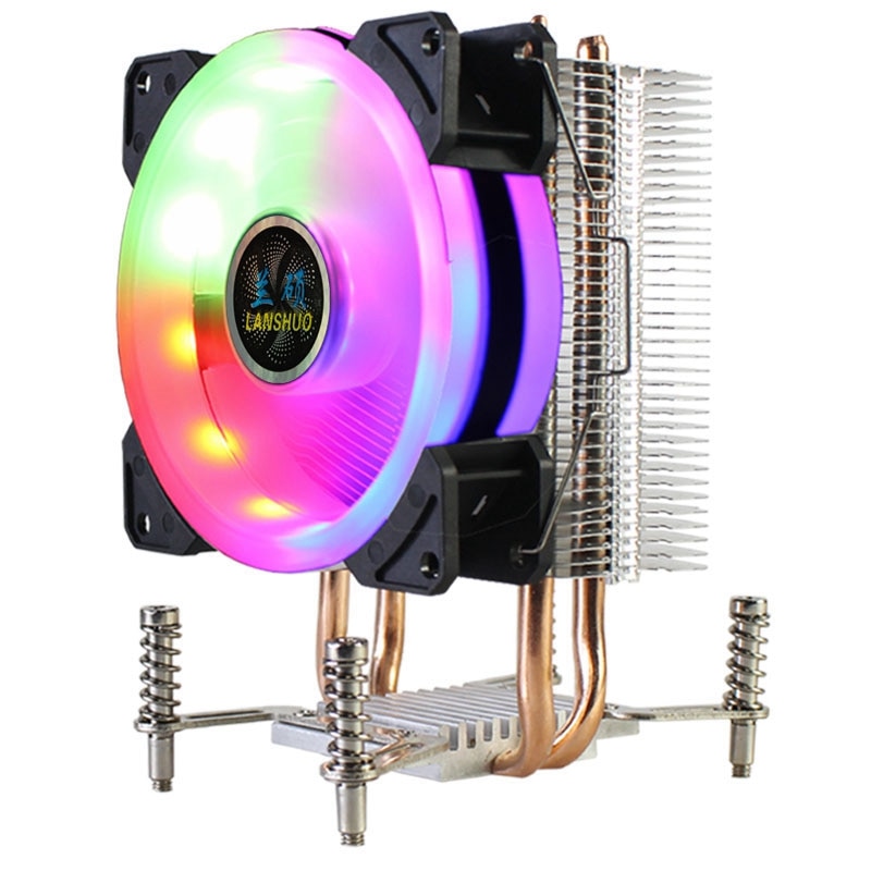CPU Kühler RGB CPU Kühler Extrem Leise Kühler Fan für LGA X79 X99 X299 (3Pin 4Pin Einzigen Dual fan) computer Lüfter