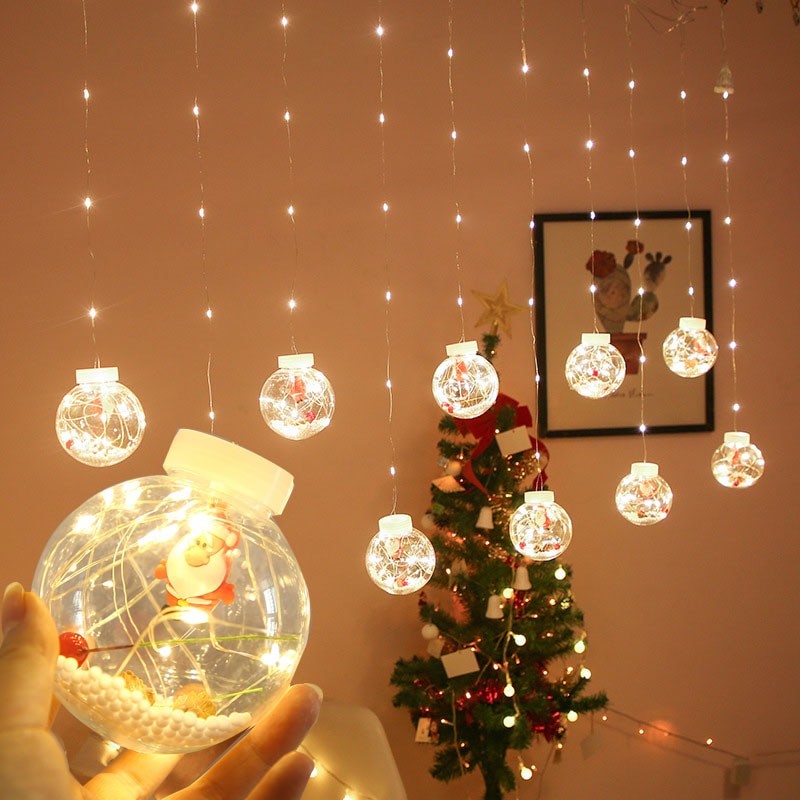 Gardin led koppartråd ljusslinga saga eu julkrans bröllopsfest sovrum utomhus ljusslingor dekoration