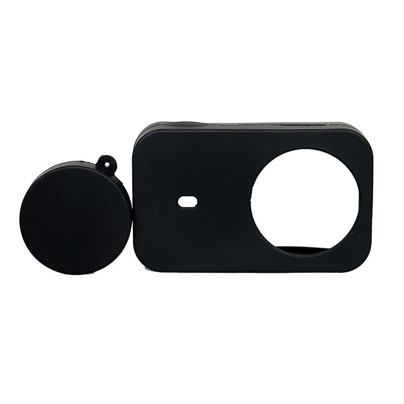 Kit Bag for Xiaomi Mijia 4K Mini Camera Waterproof Housing Battery Case Frame Cover Silicone Shell Lens Cap UV Filter Glass Film: Silicone case cap