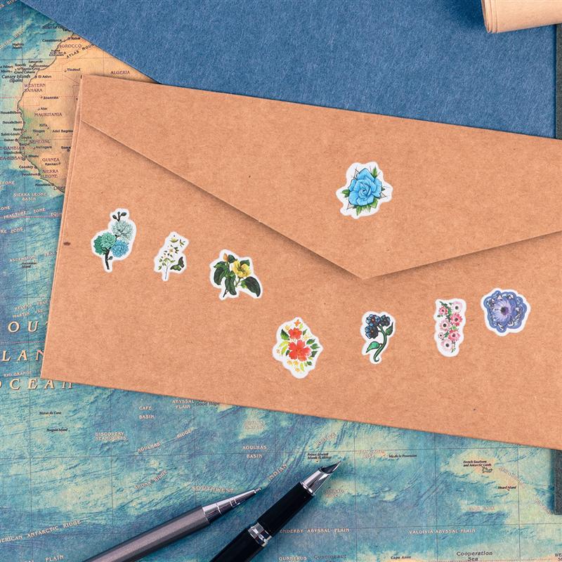 10 Set/420Pcs Flower Sticker PVC Stickers Notebook Decals Draw Bar Box Stickers Stationery Stickers DIY Stickers