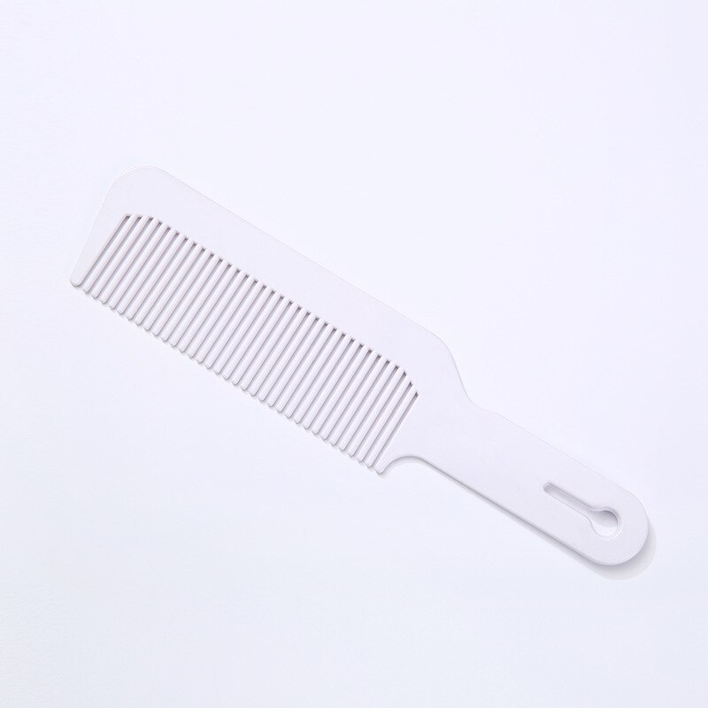 Kappers Kam Multi-Kleur Minimalistische Zwart Plastic Kapsel Kam Dichte Tand Push Rand Platte Kapsalon Styling Kam tool: White