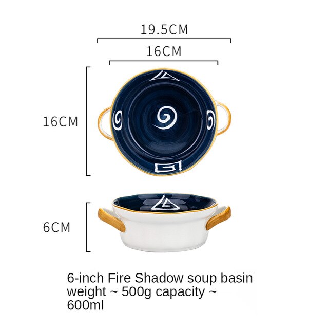 Suppe Schalen mit Griffe Keramik Portion einstellen für küche Weiß Französisch Zwiebel Suppe Töpfe Ofen Mikrowelle Spülmaschine Sicher: D19.5CM Nein Deckel