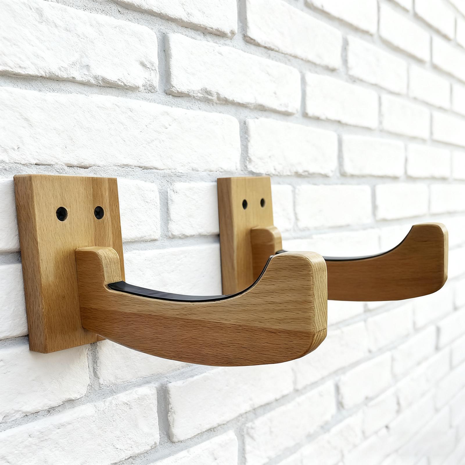 Väggmonterad surfbrädeställ i trä för skid- och snowboardförvaring för inomhus- och utomhusgarage, uteplats och strandhus