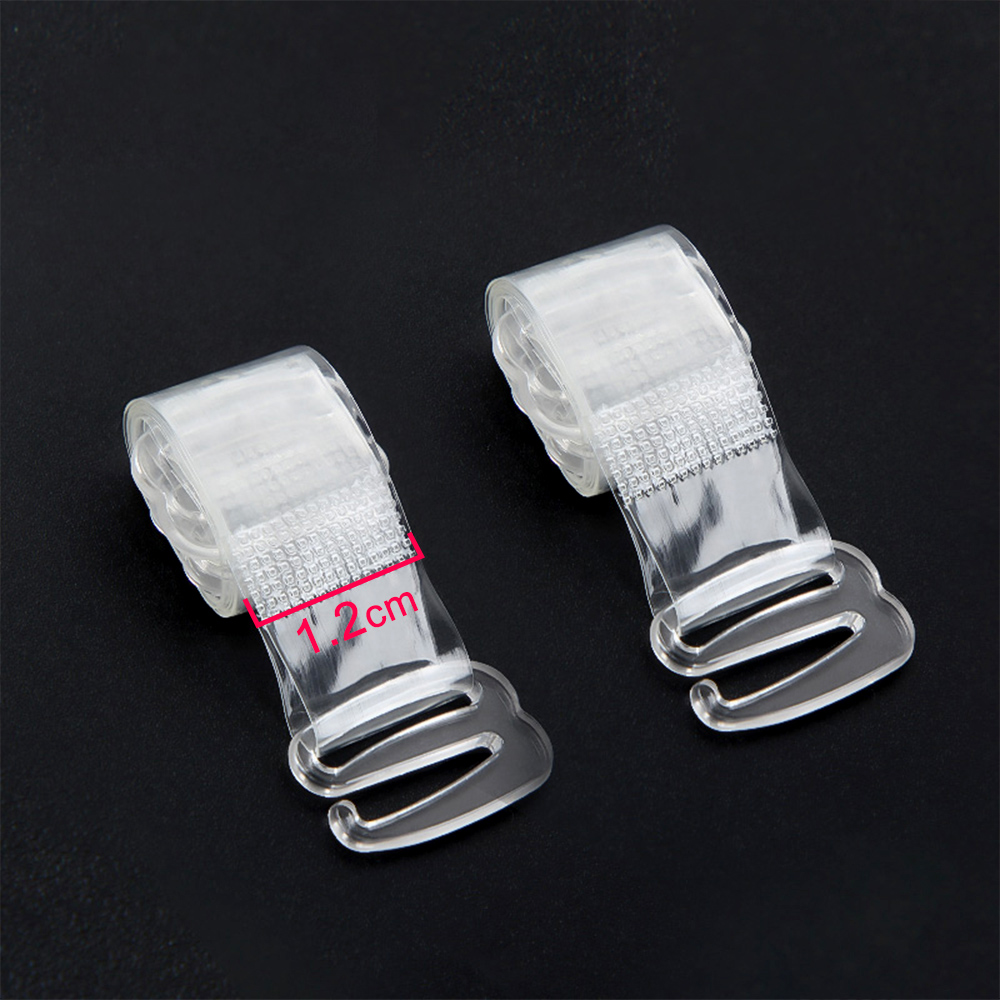 Hög elastisk transparent bh underkläder rem justerbar osynliga klara kristall axelband antyder tillbehör: 1.0cm / 2 par