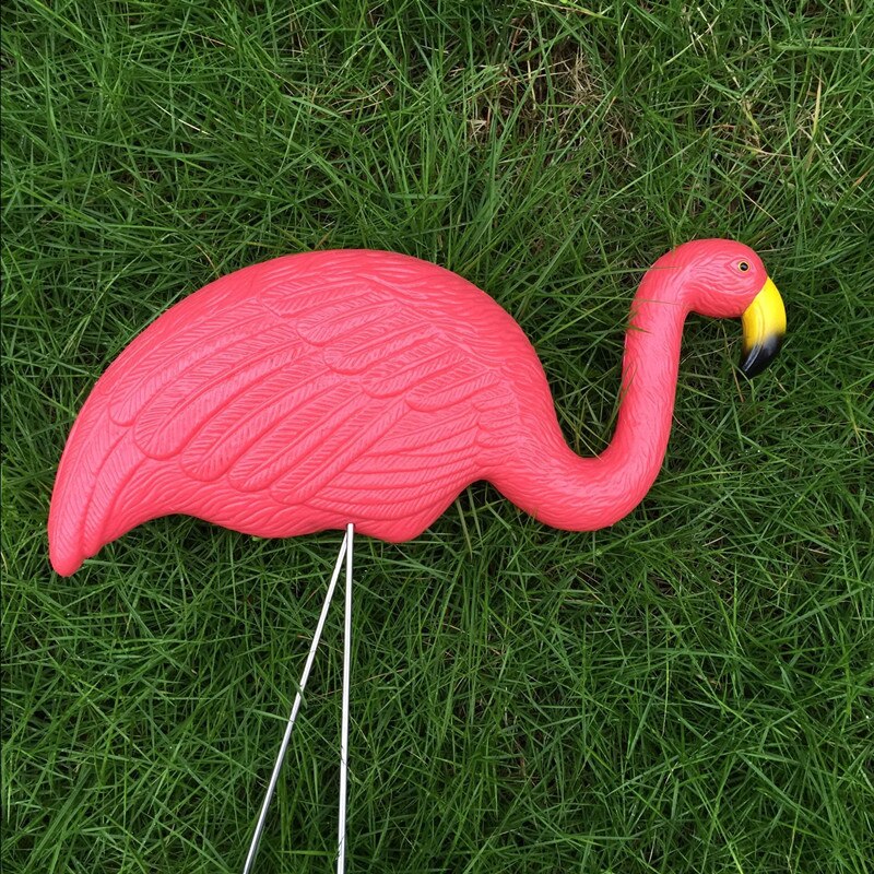 Red Plastic Flamingos Lawn Ornaments Simulation Flamingo Chick Yard Statue for Garden Decoration