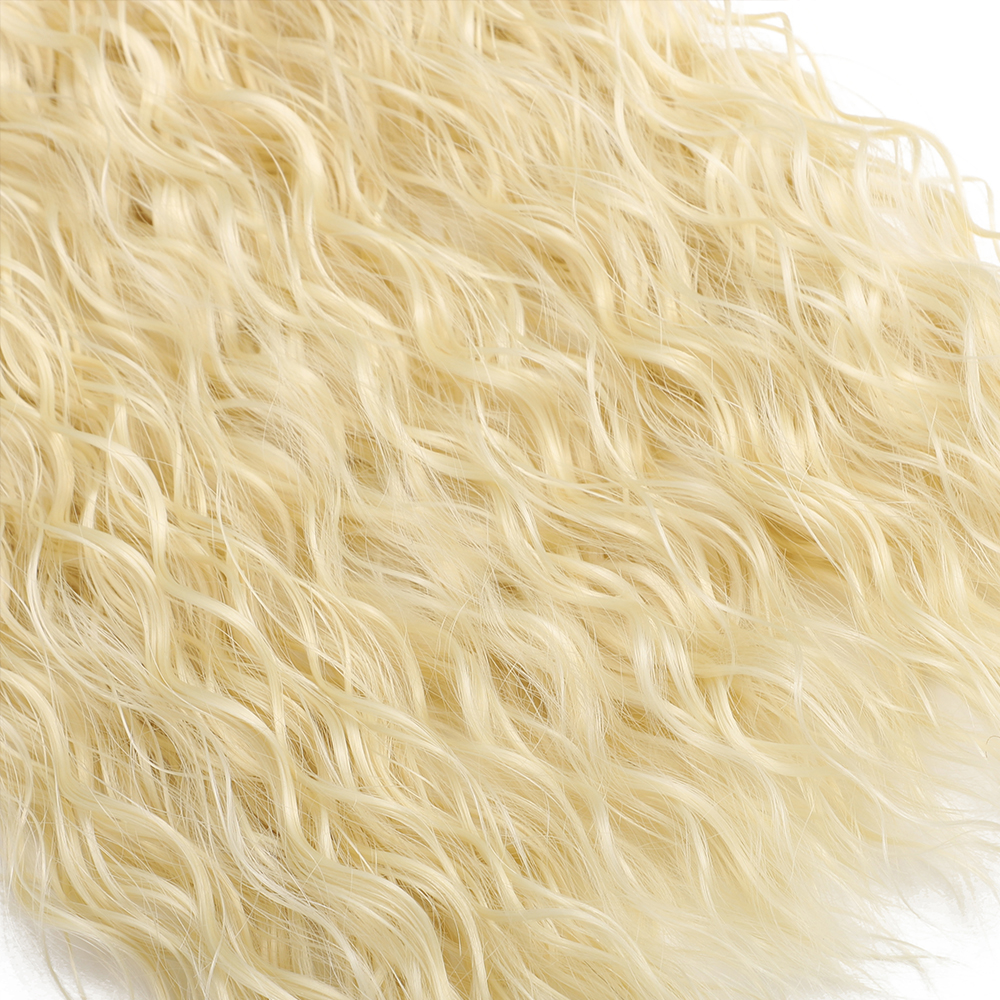 Synthetic Curly Hair Bundles Water Wave Hair Extension 1PCS/Pack 50g red-orange Color Gold Heat Resistant Fiber Kinky Curly Hair: T4/27/30 / 30inches