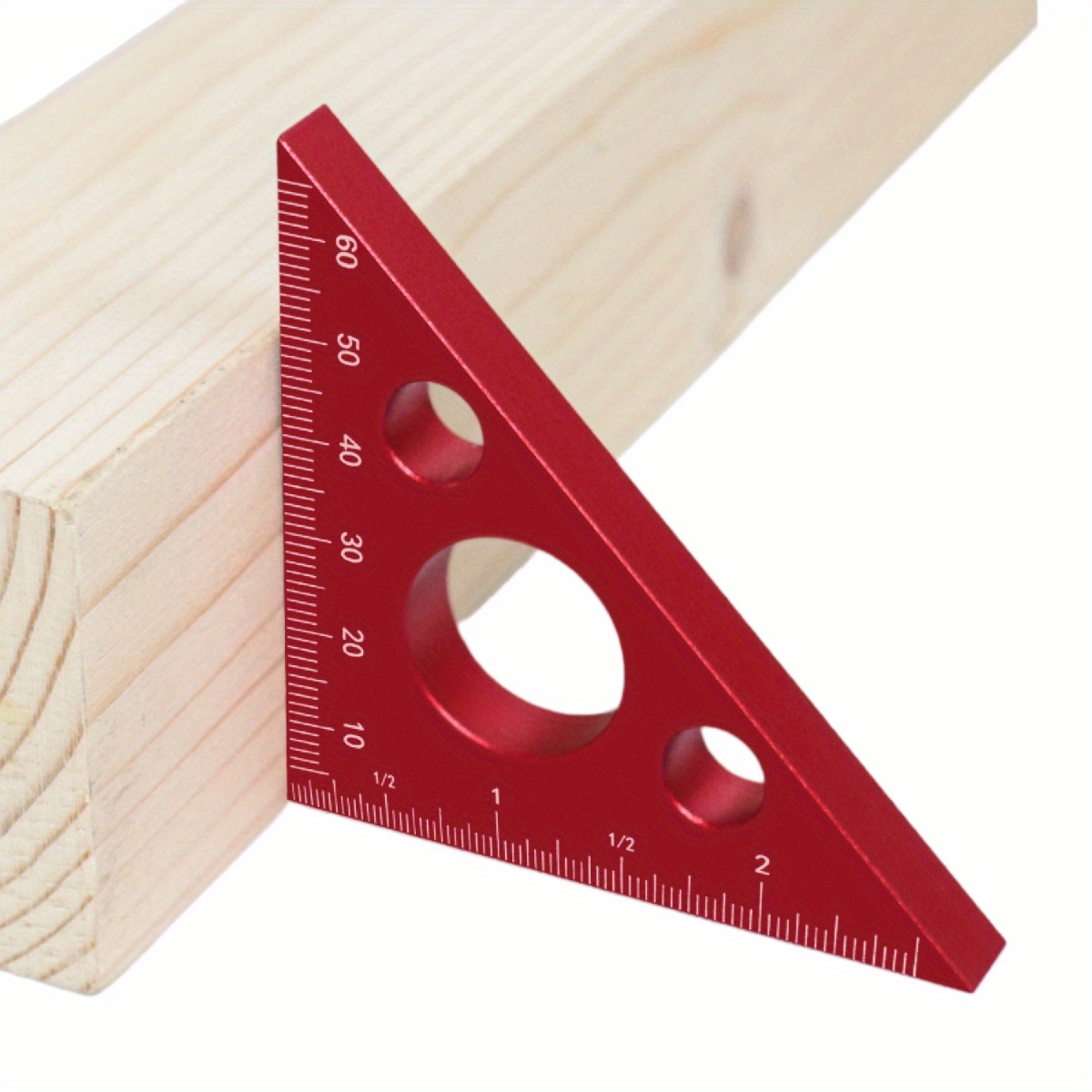 Aluminum Right Angle Ruler Woodworking Ruler Triangle Ruler Scales Machinist Carpenter's Square Height Measuring Tools Gauge