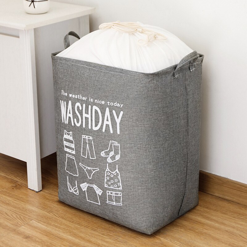 Cube Folding Laundry Basket Laundry Holder Organizer Dirty Clothes Storage Basket Toys Bucket Household Clothing Storage Bag