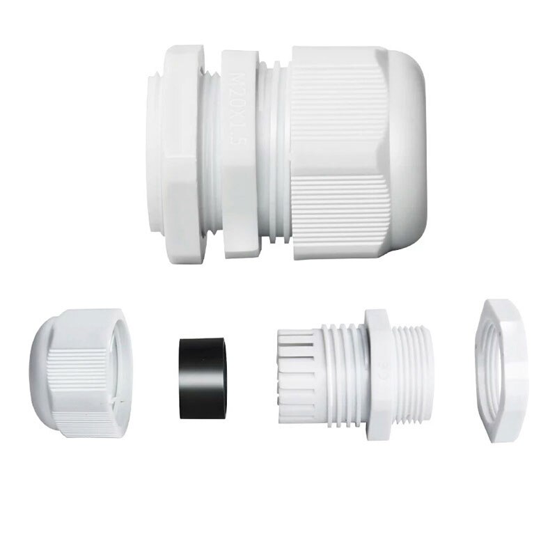 10 stücke IP68 M24 M25 M30 M32 für 12-21mm Draht Kabel CE Weiß Schwarz Wasserdichte Nylon Kunststoff kabelverschraubung Stecker