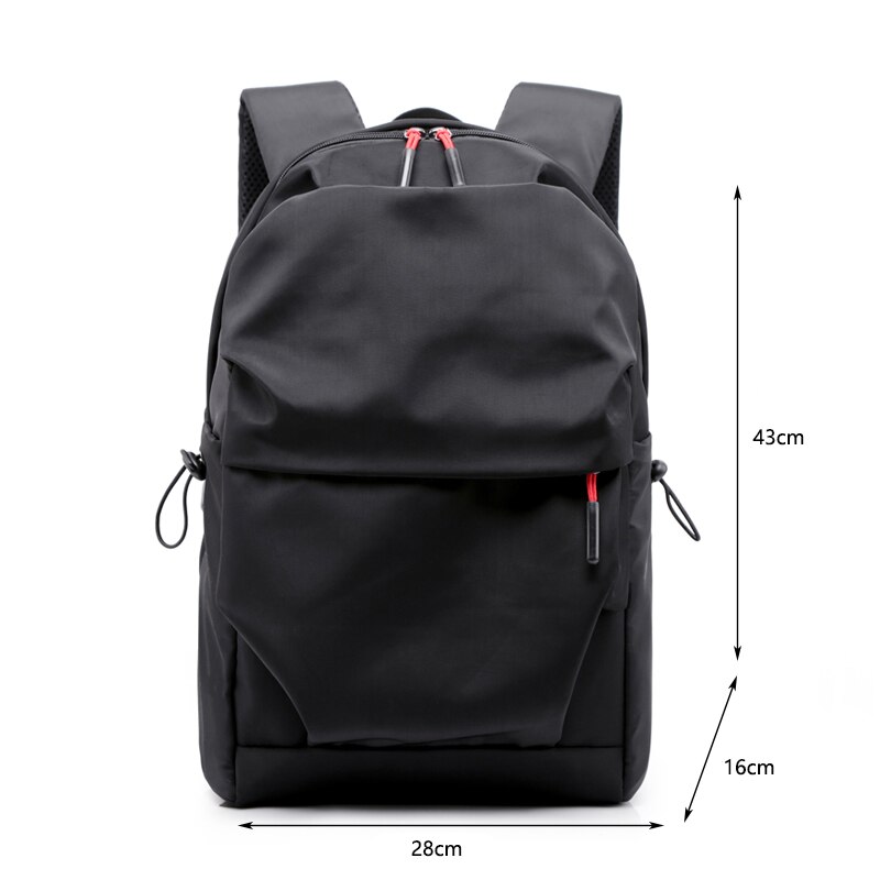 Men Backpack for 15.0 Inches Laptop Back Pack Large Capacity Stundet Backpacks Pleated Casual Style Bag Water Repellent: Black Small