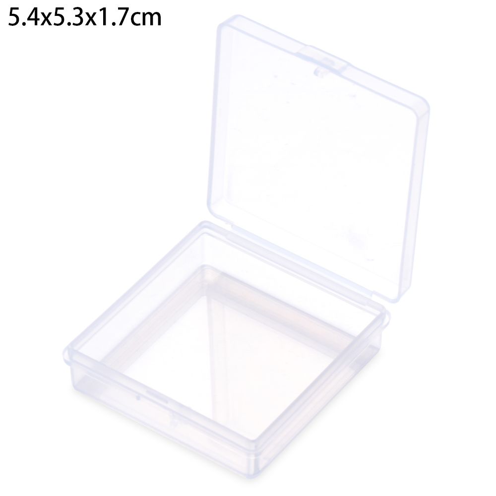 Caja pequeña de plástico transparente con tapa, contenedor de colección, caja de almacenamiento, , 1 ud.: violet