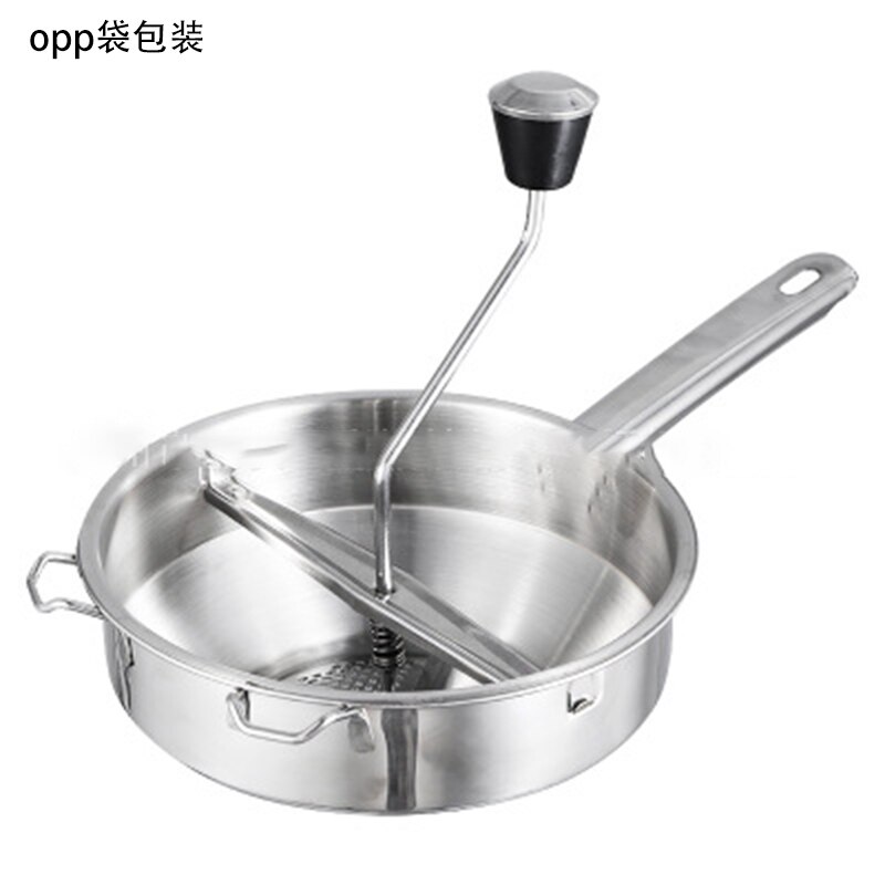 Yomdid Aardappelstamper Rvs Groente Fruit Puree Drukken Tool Pompoen Molen Voedsel Maischen Keuken Accessoires: S