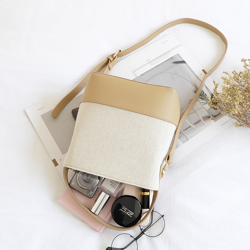 EXCELSIOR PU Patchwork Women's Bucket Bags Shoulder Bags for Women Versatile Crossbody Bag sac a main femme malas ombro