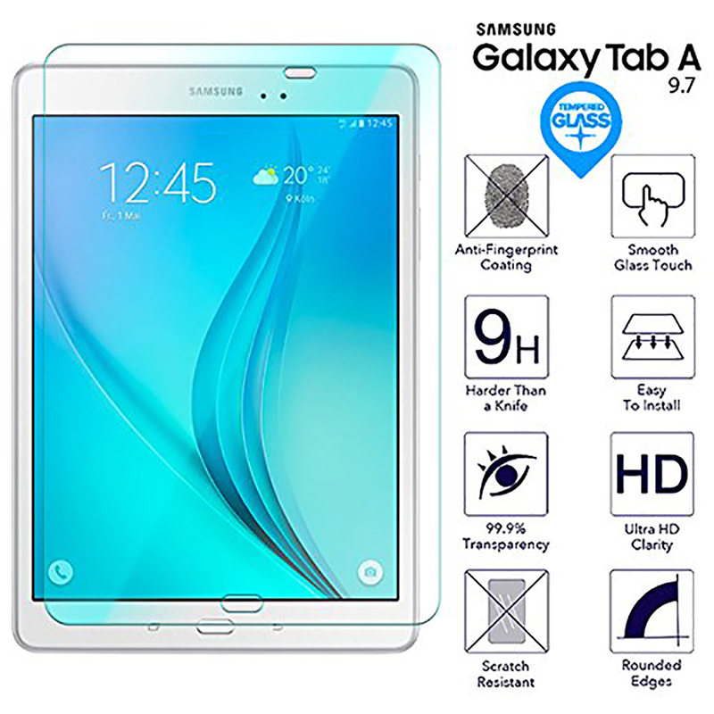 Protecteur d'écran HD pour Samsung, Galaxy Tab A 9.7 T550 T551 T555, verre trempé pour tablette 9.7 ", Premium