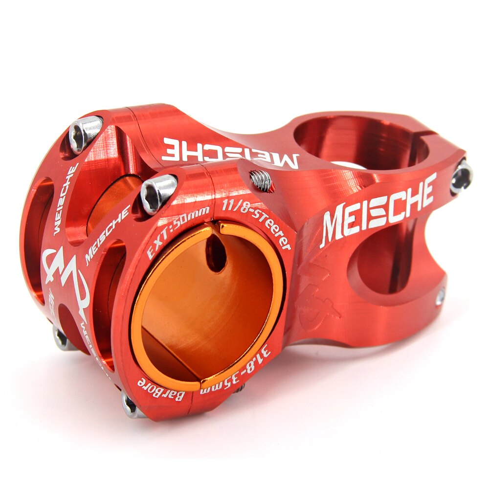 MEISCHE MTB mostek rowerowy 0 stopni 31.8/35mm aluminium macierzystych MTB Góra mostek rowerowy 50mm krótki kierownica macierzystych dla 28.6mm widelec rowerowy