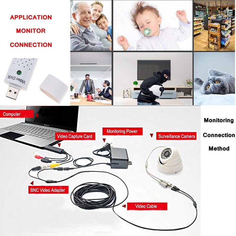Kebidumei usb 2.0 to rca kabel adapter konverter audio video capture kort adapter pc kabler til tv dvd vhs capture device 630